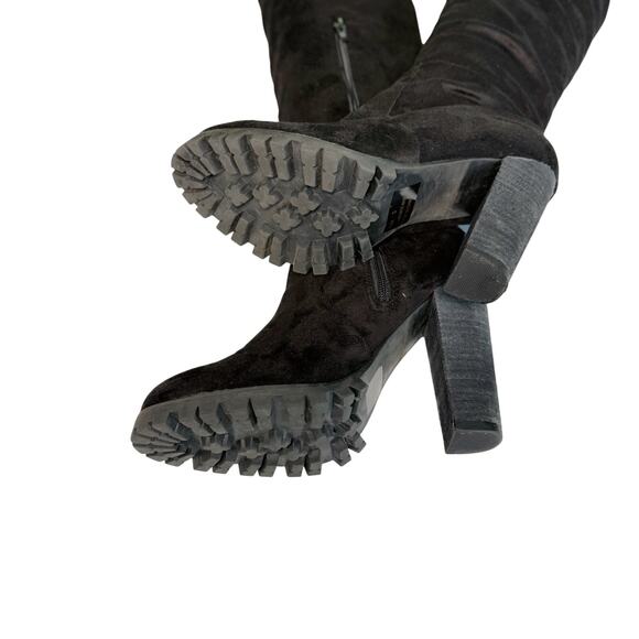 Charlotte Russe Tie-Back Over-The-Knee Boots | Black | 9 - Picture 3 of 4